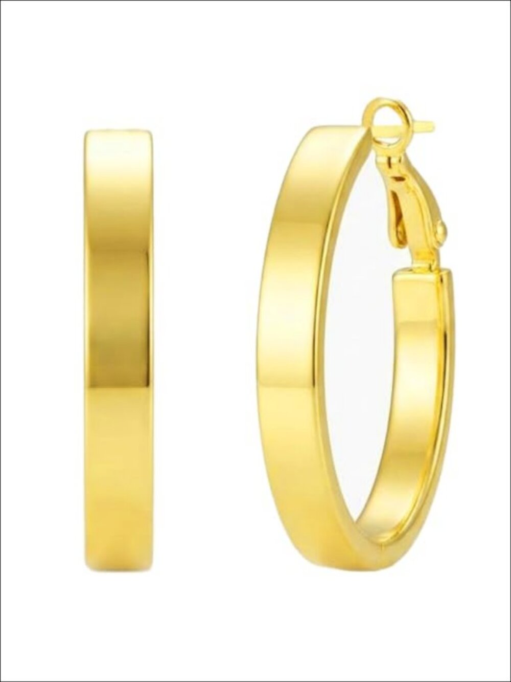 14k Gold Plated Hoop Earrings for Women Large Lightweight Hypoallergenic